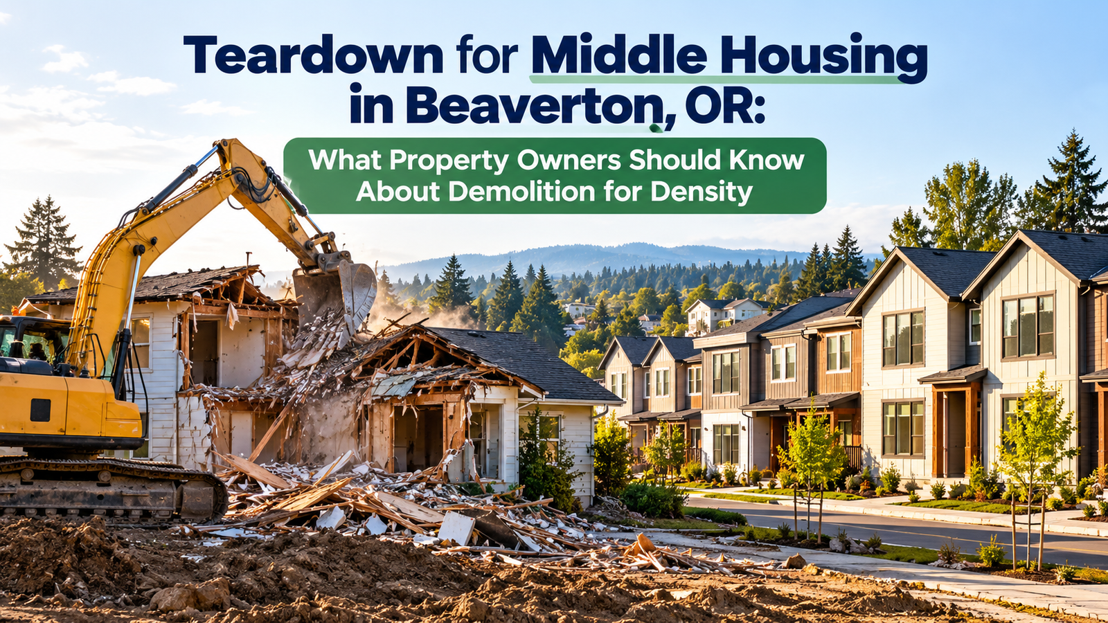 Teardown for Middle Housing in Beaverton, OR: What Property Owners Should Know About Demolition for Density